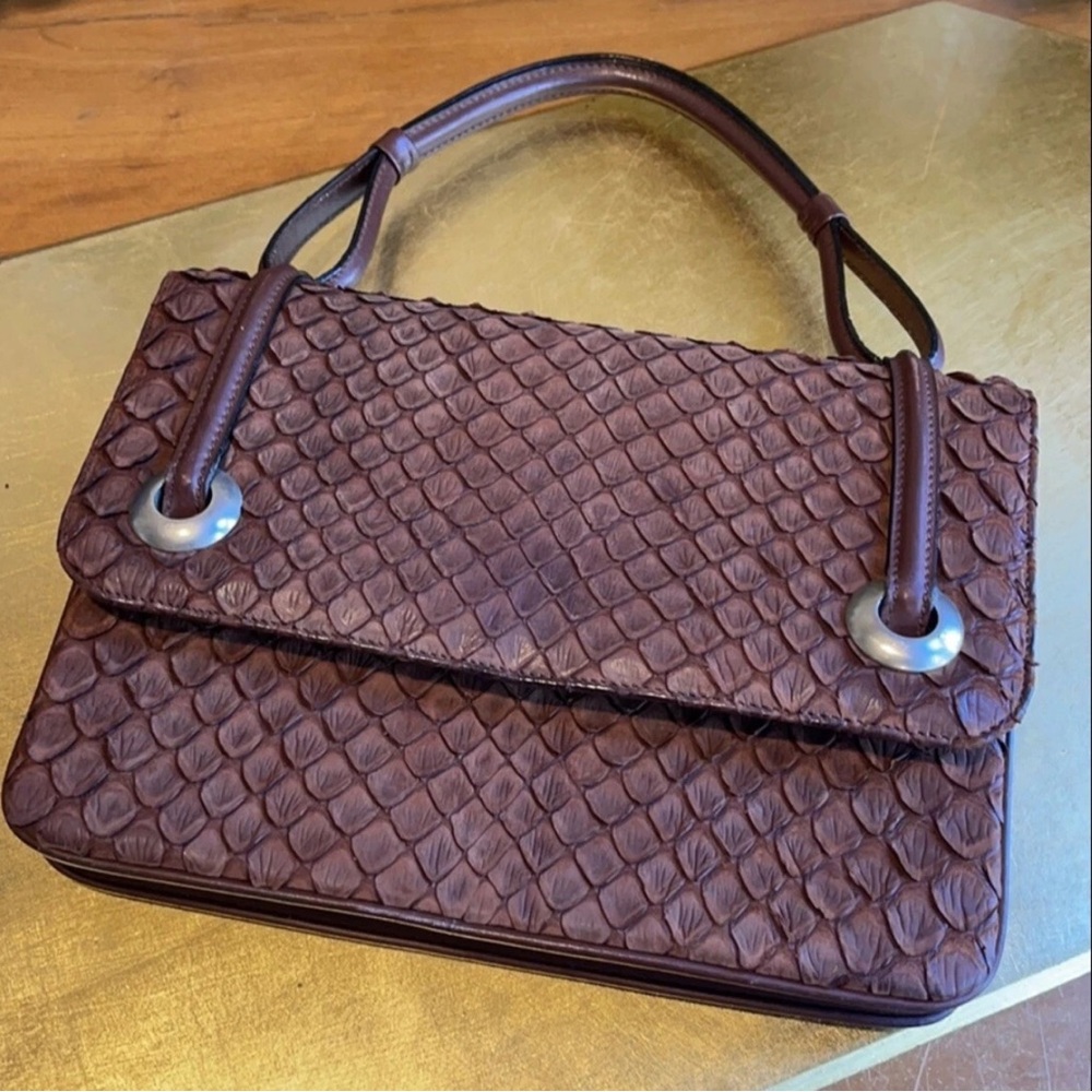 ULTRA RARE! Loewe EXOTIC Python Leather Top Handle Bag